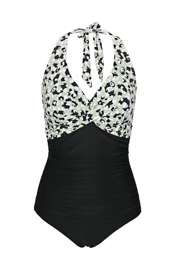 Print Halter badedragt i ét stykke